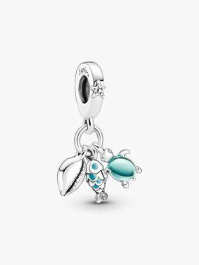 Pandora Fish, Sea Turtle & Conch Triple Dangle Charm